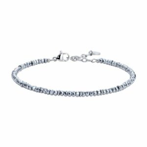 BRACCIALE UOMO IN ACCIAIO CON EMATITE SILVER