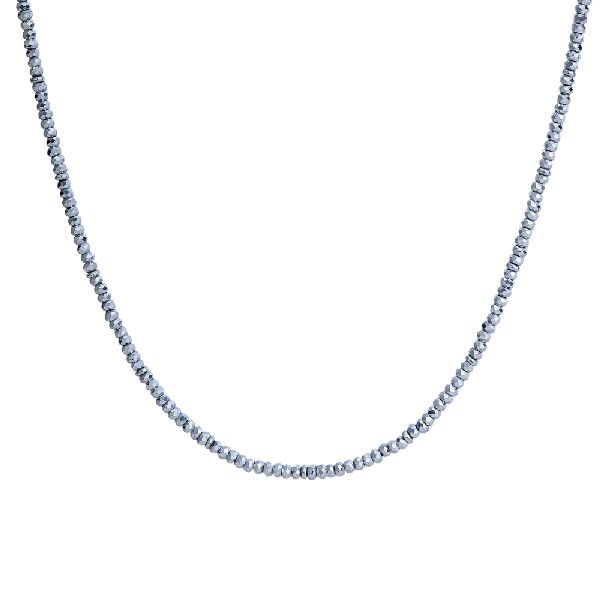 COLLANA UOMO IN ACCIAIO CON EMATITE SILVER