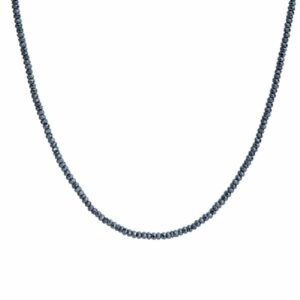 COLLANA UOMO IN ACCIAIO CON EMATITE NERA