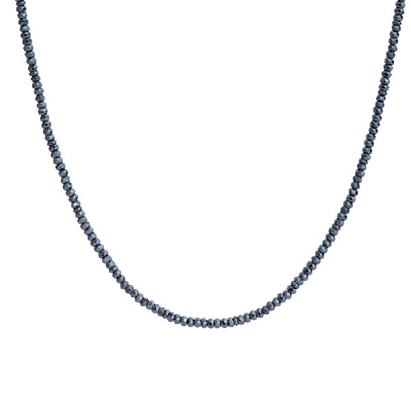 COLLANA UOMO IN ACCIAIO CON EMATITE NERA