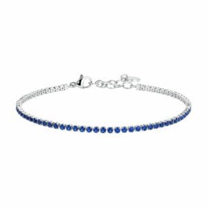 BRACCIALE UOMO IN ACCIAIO CON ZIRCONI BLU