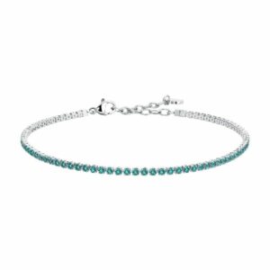 BRACCIALE UOMO IN ACCIAIO CON ZIRCONI VERDI