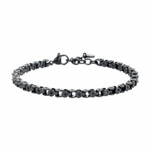 BRACCIALE UOMO IN ACCIAIO IP NERO