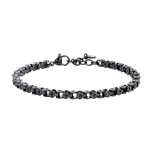 BRACCIALE UOMO IN ACCIAIO IP NERO
