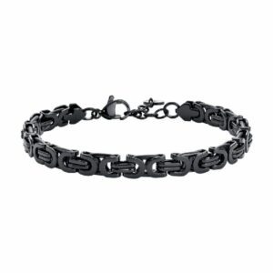 BRACCIALE UOMO IN ACCIAIO IP NERO
