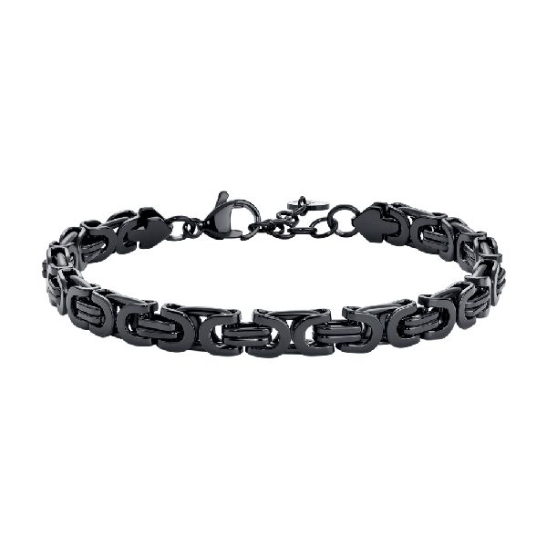BRACCIALE UOMO IN ACCIAIO IP NERO