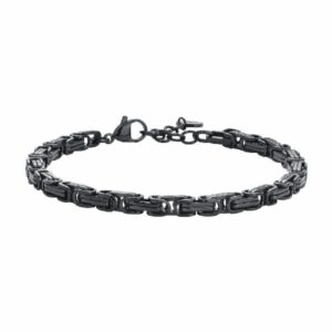 BRACCIALE UOMO IN ACCIAIO IP NERO