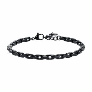 BRACCIALE UOMO IN ACCIAIO IP NERO