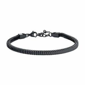 BRACCIALE UOMO IN ACCIAIO IP NERO