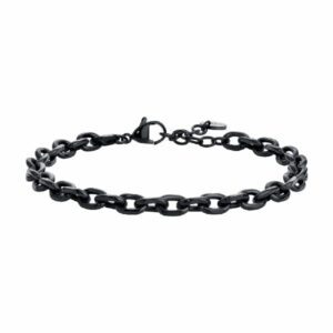 BRACCIALE UOMO IN ACCIAIO IP NERO