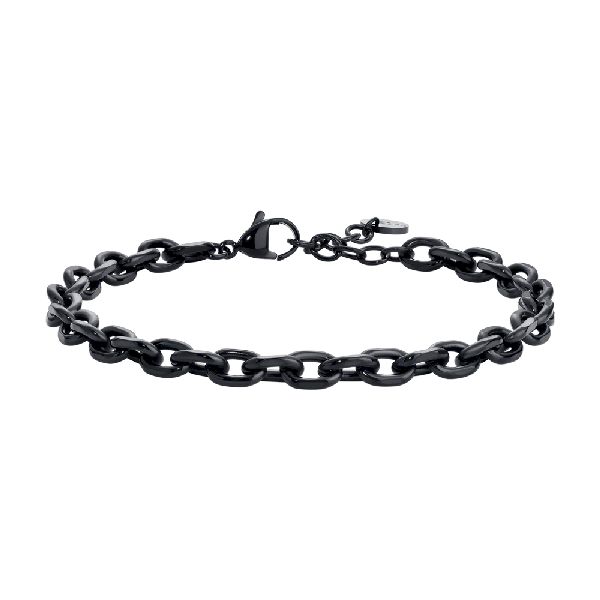 BRACCIALE UOMO IN ACCIAIO IP NERO