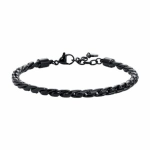 BRACCIALE UOMO IN ACCIAIO IP NERO