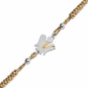 Bracciale cordino Alfabeto V