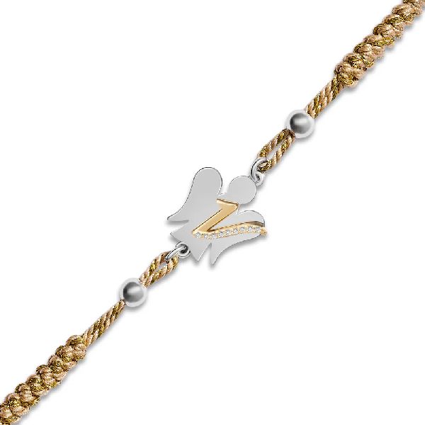 Bracciale cordino Alfabeto V