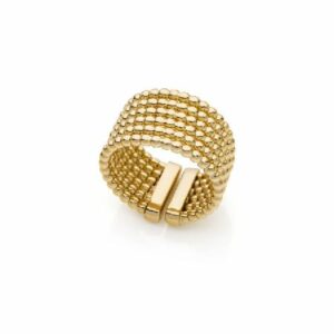 Anello a fascia catena a palline