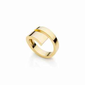 Anello contrari&eacute; dorato