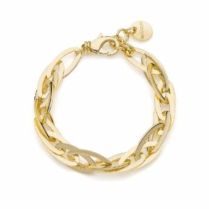 Bracciale catena navette dorato