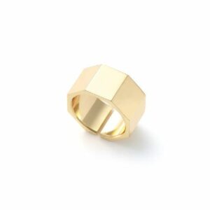 Anello dorato a fascia