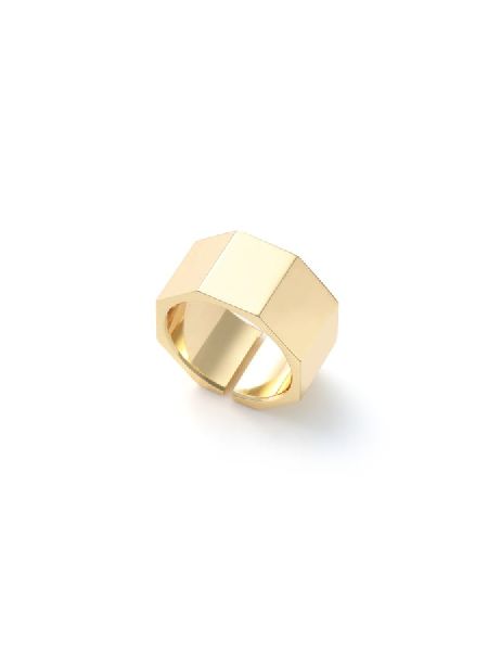 Anello dorato a fascia