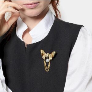Spilla con fiocco e perla
