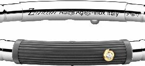 Bracciale Zancan in titanio, argento e silicone