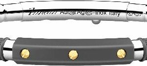 Bracciale Zancan in titanio argento silicone e oro giallo