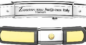 Bracciale Zancan in oro 18kt, titanio e argento