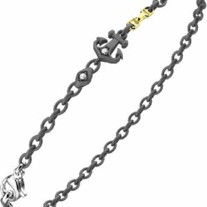 BRACCIALE Oro Giallo+TITANIO+Diamante Bianco CM 20,80