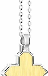 Collana Uomo Zancan Alpha Diamond Argento 925 Croce Oro
