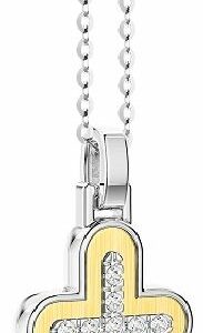 Collana Uomo Zancan Alpha Diamond Argento 925 Croce Oro Diamanti Bianchi 0,120 ct