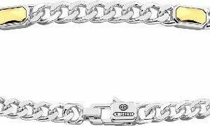 Bracciale Zancan in pelle naturale con targa in argento.