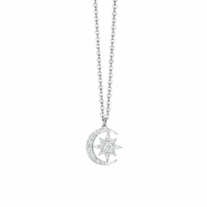 COLLANA DONNA IN ACCIAIO STELLA E LUNA