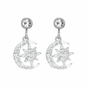 ORECCHINI DONNA IN ACCIAIO STELLA E LUNA