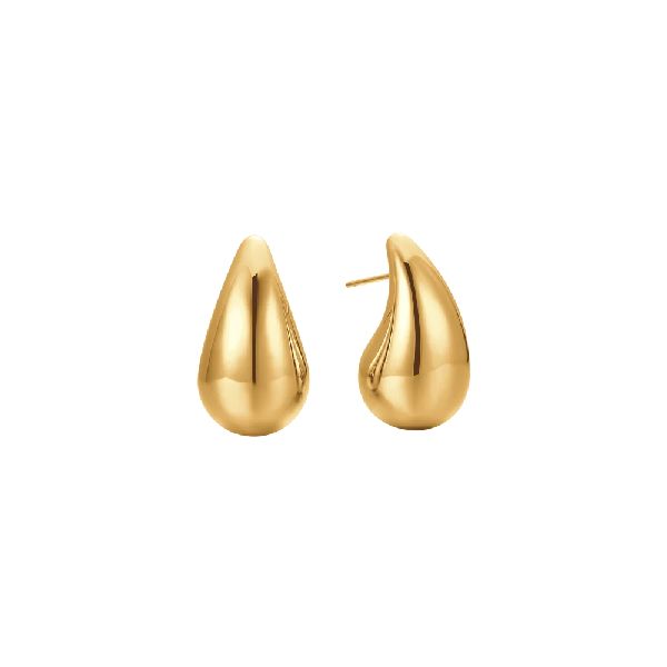 ORECCHINI DONNA IN ACCIAIO A GOCCIA IP GOLD (16x26mm)