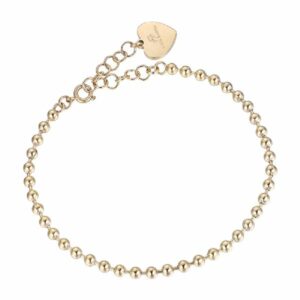 BRACCIALE DONNA IN ACCIAIO PALLINATO IP GOLD