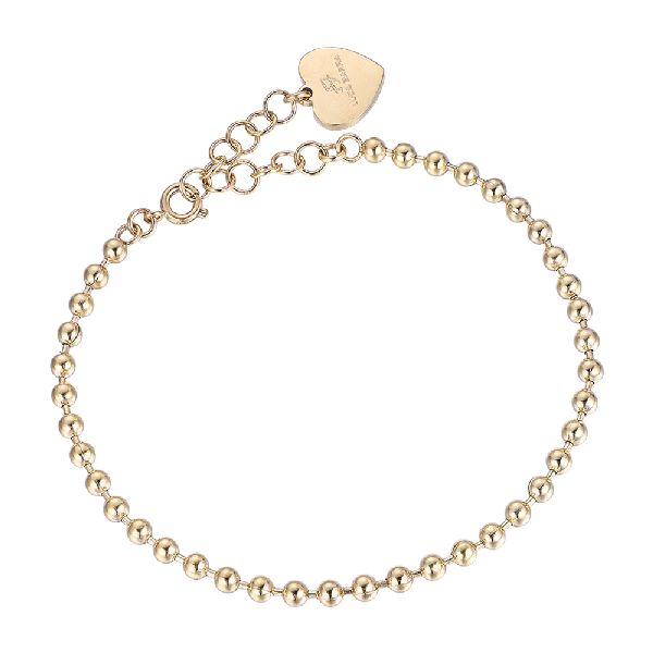 BRACCIALE DONNA IN ACCIAIO PALLINATO IP GOLD