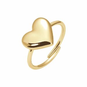 ANELLO DONNA IN ACCIAIO IP GOLD CON CUORE
