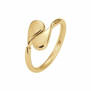 ANELLO DONNA IN ACCIAIO IP GOLD CON GOCCE
