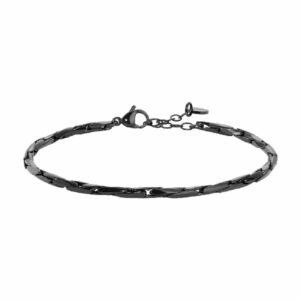 BRACCIALE UOMO IN ACCIAIO IP NERO