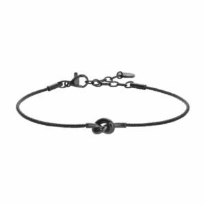 BRACCIALE UOMO IN ACCIAIO IP NERO CON NODO