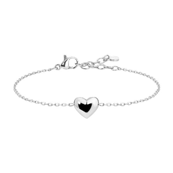 BRACCIALE DONNA IN ACCIAIO CON CUORE