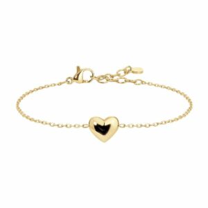 BRACCIALE DONNA IN ACCIAIO IP GOLD CON CUORE