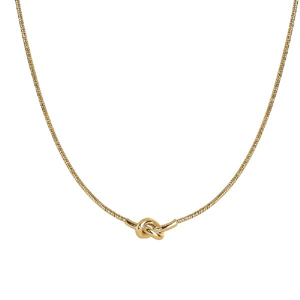 COLLANA DONNA IN ACCIAIO IP GOLD CON NODO