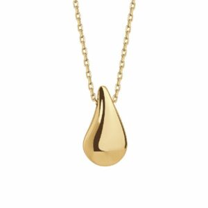 COLLANA DONNA IN ACCIAIO IP GOLD CON GOCCIA