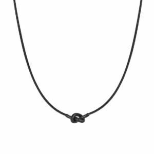 COLLANA UOMO IN ACCIAIO IP NERO CON NODO