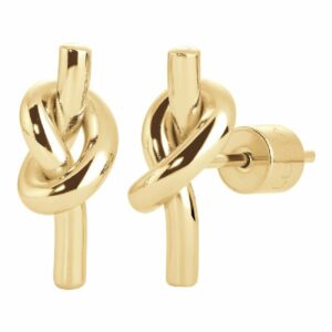 MONO ORECCHINO DONNA IN ACCIAIO IP GOLD CON NODO