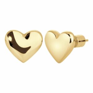 MONO ORECCHINO DONNA IN ACCIAIO IP GOLD CON CUORE