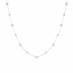 COLLANA DONNA IN ACCIAIO CON PERLE SINTETICHE