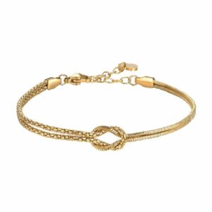 BRACCIALE DONNA IN ACCIAIO IP GOLD CON NODO