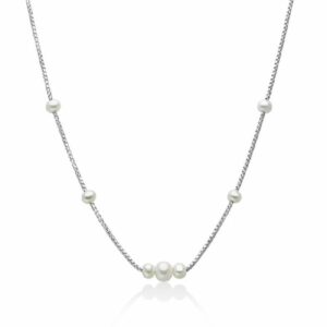 Collana in argento con perle Oriente